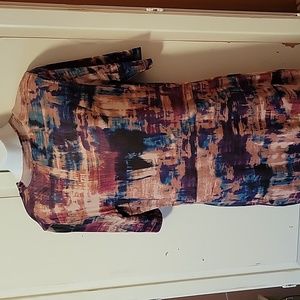 Multi colored Jersey Body con midi Dress